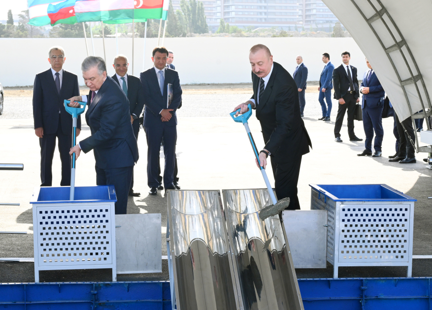 President Ilham Aliyev, President Shavkat Mirziyoyev lay foundation stone for "Uzbekistan" Park in Baku (PHOTO/VIDEO)