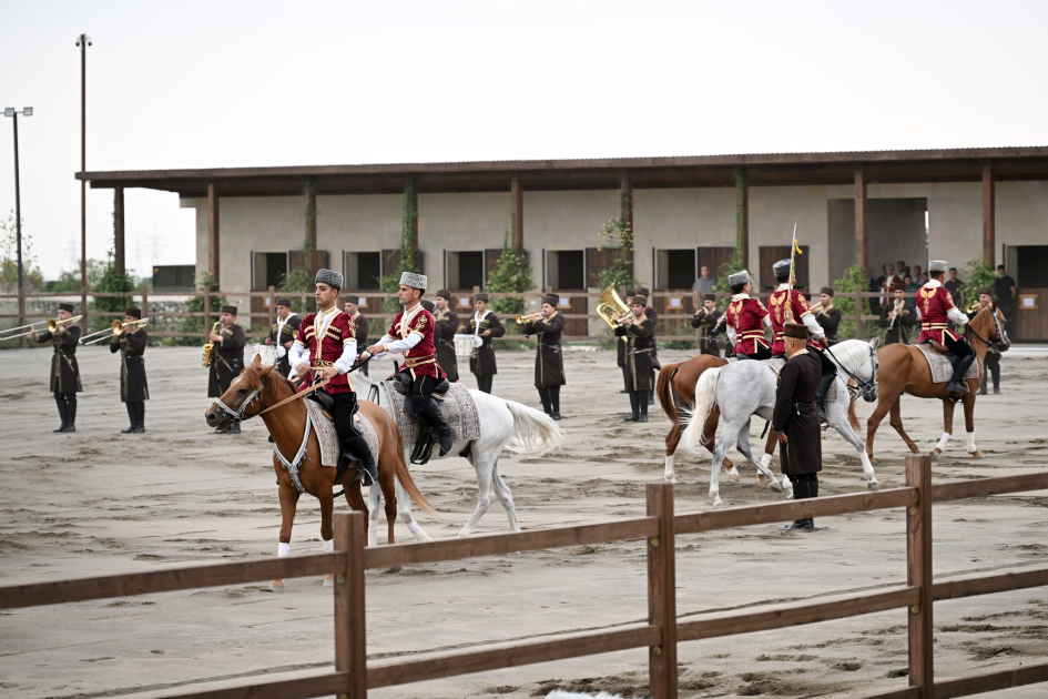 President Ilham Aliyev and ECO Summit participants watch "Victory" show of Karabakh horses at "Imarat" Complex in Aghdam (PHOTO/VIDEO)
