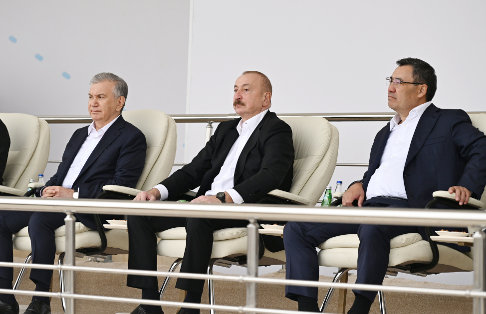 President Ilham Aliyev and ECO Summit participants watch "Victory" show of Karabakh horses at "Imarat" Complex in Aghdam (PHOTO/VIDEO)