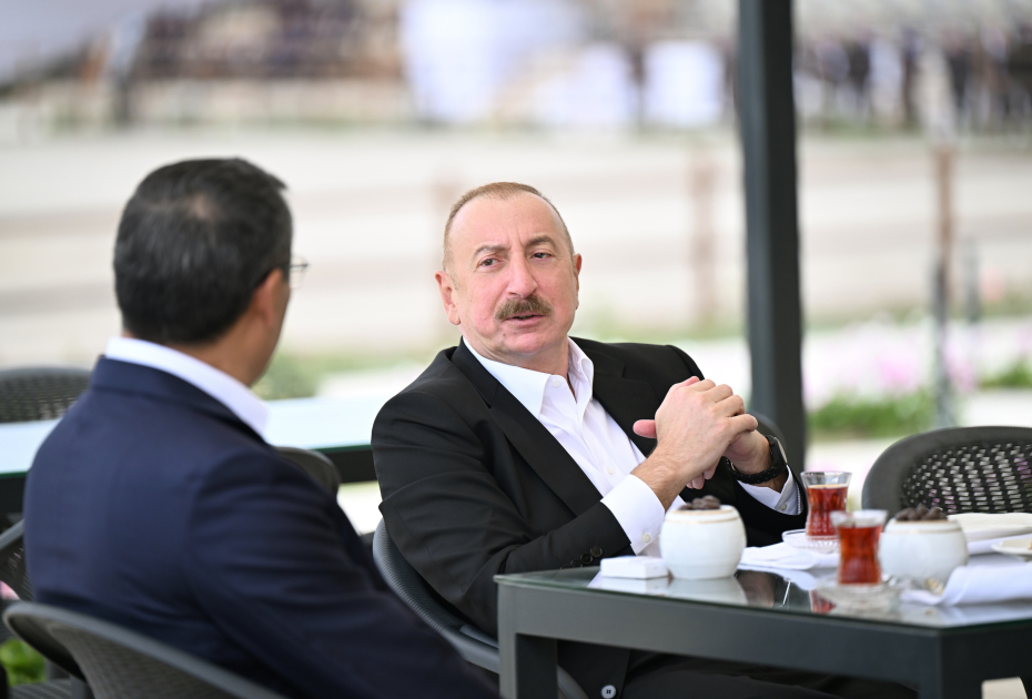 President Ilham Aliyev and ECO Summit participants watch "Victory" show of Karabakh horses at "Imarat" Complex in Aghdam (PHOTO/VIDEO)