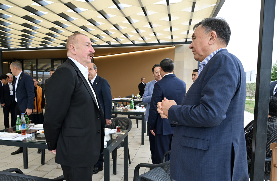 President Ilham Aliyev and ECO Summit participants watch "Victory" show of Karabakh horses at "Imarat" Complex in Aghdam (PHOTO/VIDEO)