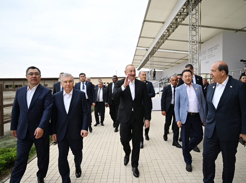 President Ilham Aliyev and ECO Summit participants watch "Victory" show of Karabakh horses at "Imarat" Complex in Aghdam (PHOTO/VIDEO)