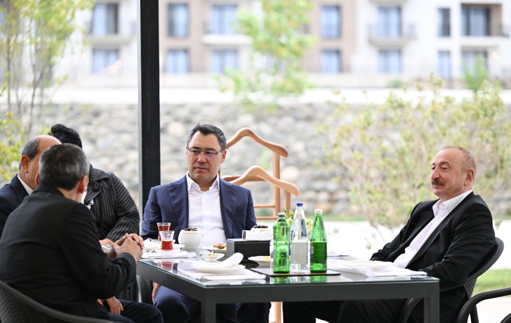 President Ilham Aliyev and ECO Summit participants watch "Victory" show of Karabakh horses at "Imarat" Complex in Aghdam (PHOTO/VIDEO)