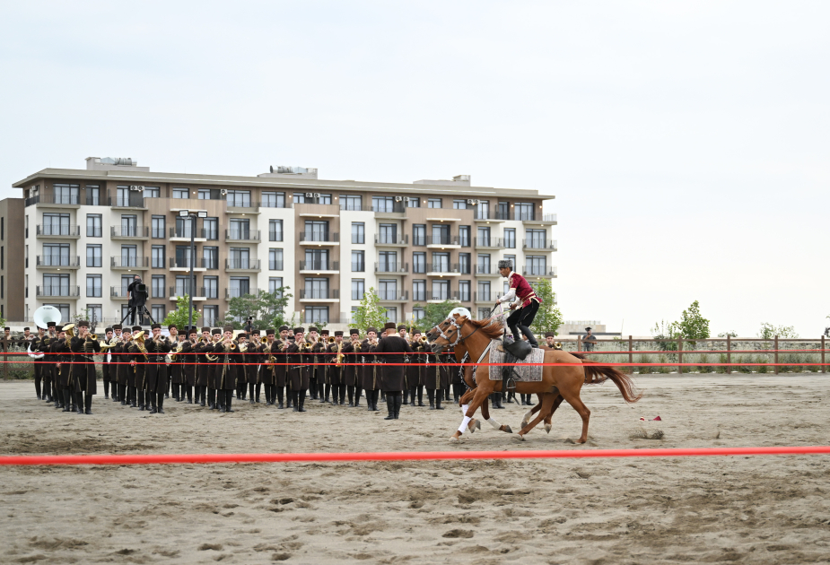 President Ilham Aliyev and ECO Summit participants watch "Victory" show of Karabakh horses at "Imarat" Complex in Aghdam (PHOTO/VIDEO)