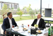 President Ilham Aliyev and ECO Summit participants watch "Victory" show of Karabakh horses at "Imarat" Complex in Aghdam (PHOTO/VIDEO)