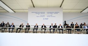 President Ilham Aliyev and ECO Summit participants watch "Victory" show of Karabakh horses at "Imarat" Complex in Aghdam (PHOTO/VIDEO)