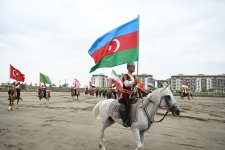 President Ilham Aliyev and ECO Summit participants watch "Victory" show of Karabakh horses at "Imarat" Complex in Aghdam (PHOTO/VIDEO)