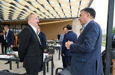 President Ilham Aliyev and ECO Summit participants watch "Victory" show of Karabakh horses at "Imarat" Complex in Aghdam (PHOTO/VIDEO)