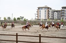 President Ilham Aliyev and ECO Summit participants watch "Victory" show of Karabakh horses at "Imarat" Complex in Aghdam (PHOTO/VIDEO)