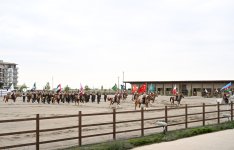 President Ilham Aliyev and ECO Summit participants watch "Victory" show of Karabakh horses at "Imarat" Complex in Aghdam (PHOTO/VIDEO)