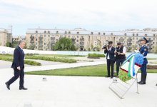 President of Uzbekistan visits Victory Park in Azerbaijan's Baku (PHOTO)