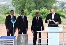 President Ilham Aliyev lays foundation stone of Khankendi Railway and Bus Terminal Complex (PHOTO/VIDEO)