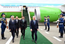 President of Uzbekistan arrives in Azerbaijan's Fuzuli district (PHOTO)