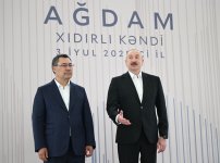President Ilham Aliyev, President Sadyr Zhaparov attend opening ceremony of first stage of Khidirli village of Aghdam district (PHOTO/VIDEO)