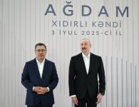 President Ilham Aliyev, President Sadyr Zhaparov attend opening ceremony of first stage of Khidirli village of Aghdam district (PHOTO/VIDEO)