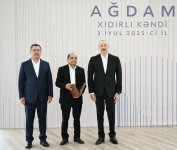President Ilham Aliyev, President Sadyr Zhaparov attend opening ceremony of first stage of Khidirli village of Aghdam district (PHOTO/VIDEO)