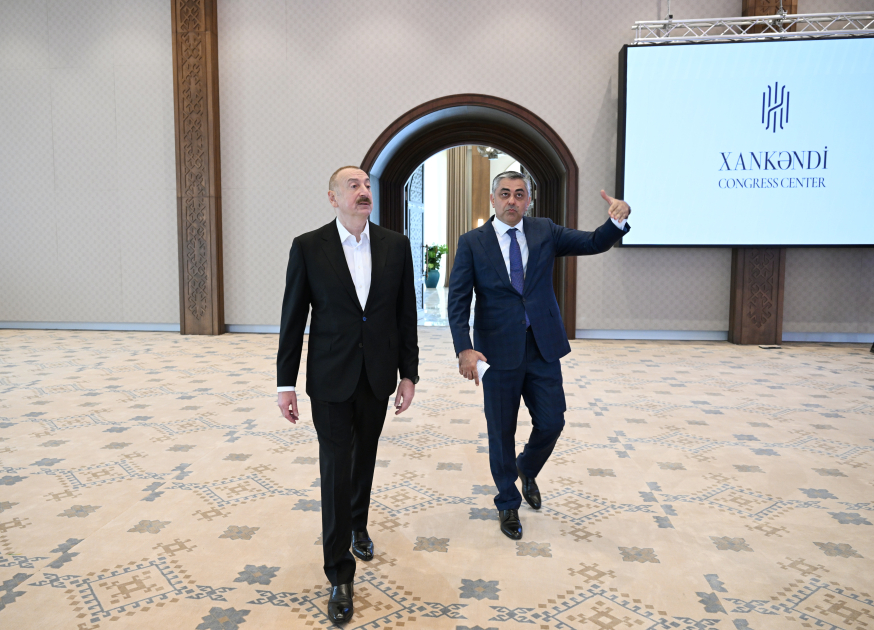 President Ilham Aliyev attends opening of Khankendi Congress Center (PHOTO)