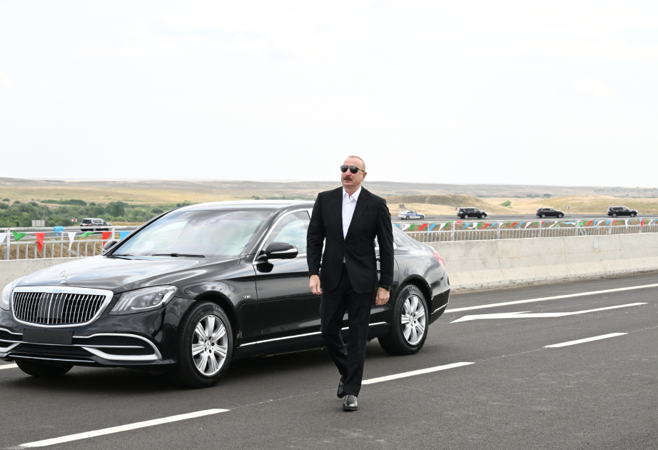 President Ilham Aliyev attends inauguration of Ahmadbayli-Fuzuli-Shusha highway (PHOTO/VIDEO)
