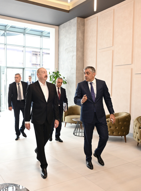President Ilham Aliyev attends opening of Khankendi Business Center (PHOTO)