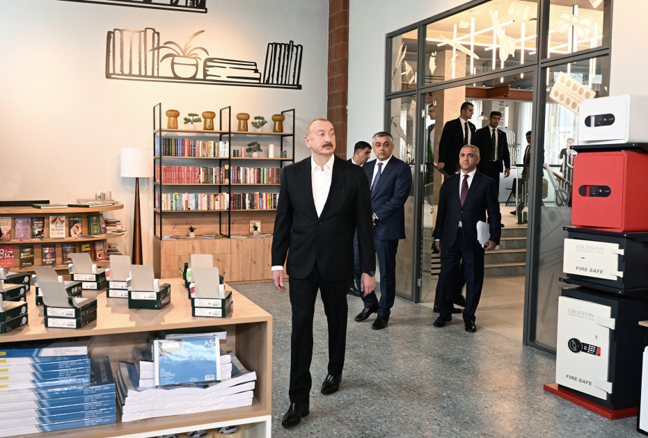 President Ilham Aliyev attends opening of Khankendi Business Center (PHOTO)