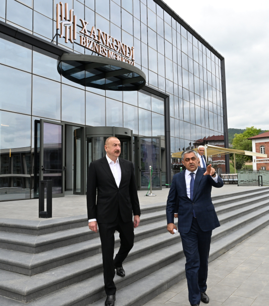 President Ilham Aliyev attends opening of Khankendi Business Center (PHOTO)