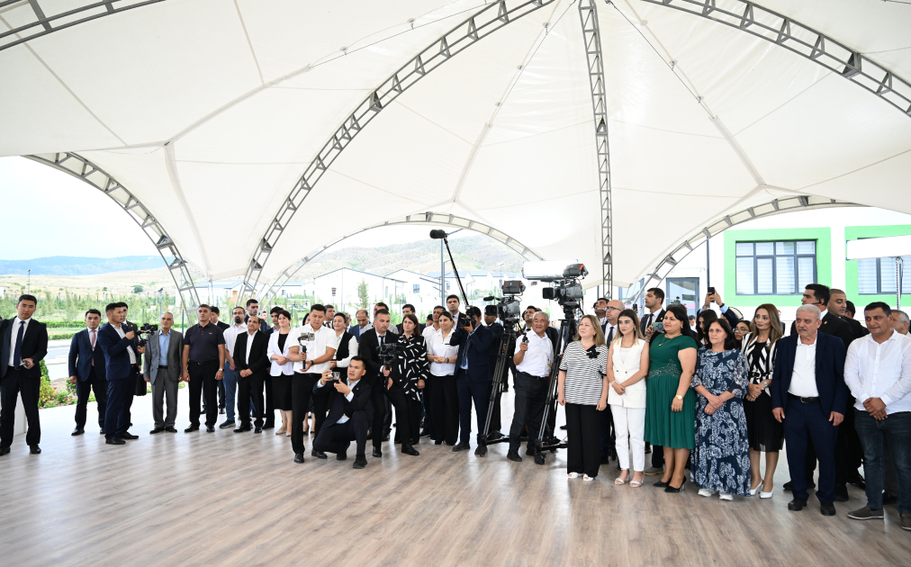 President Ilham Aliyev, President Sadyr Zhaparov attend opening ceremony of first stage of Khidirli village of Aghdam district (PHOTO/VIDEO)