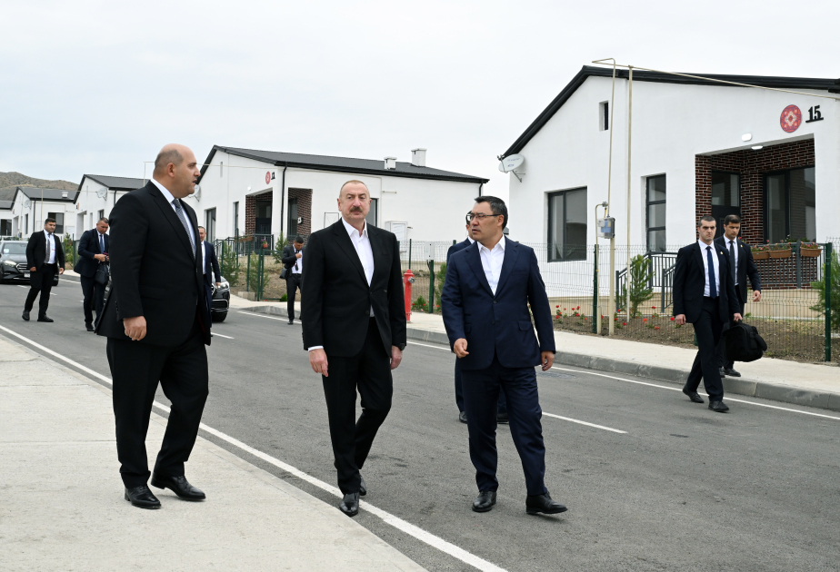President Ilham Aliyev, President Sadyr Zhaparov attend opening ceremony of first stage of Khidirli village of Aghdam district (PHOTO/VIDEO)