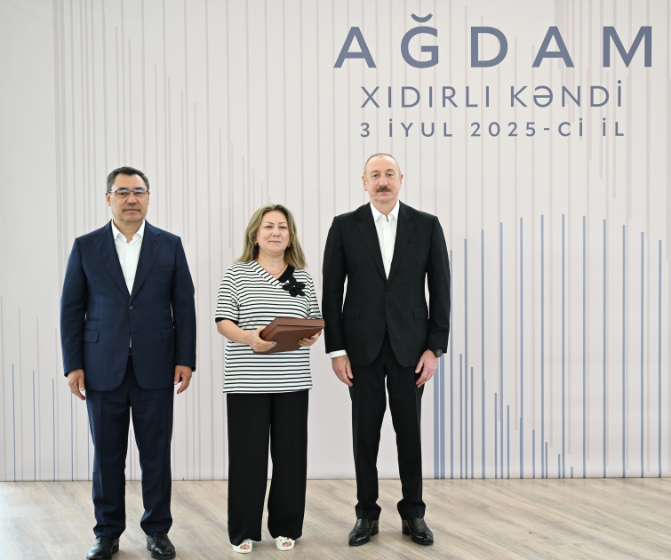 President Ilham Aliyev, President Sadyr Zhaparov attend opening ceremony of first stage of Khidirli village of Aghdam district (PHOTO/VIDEO)