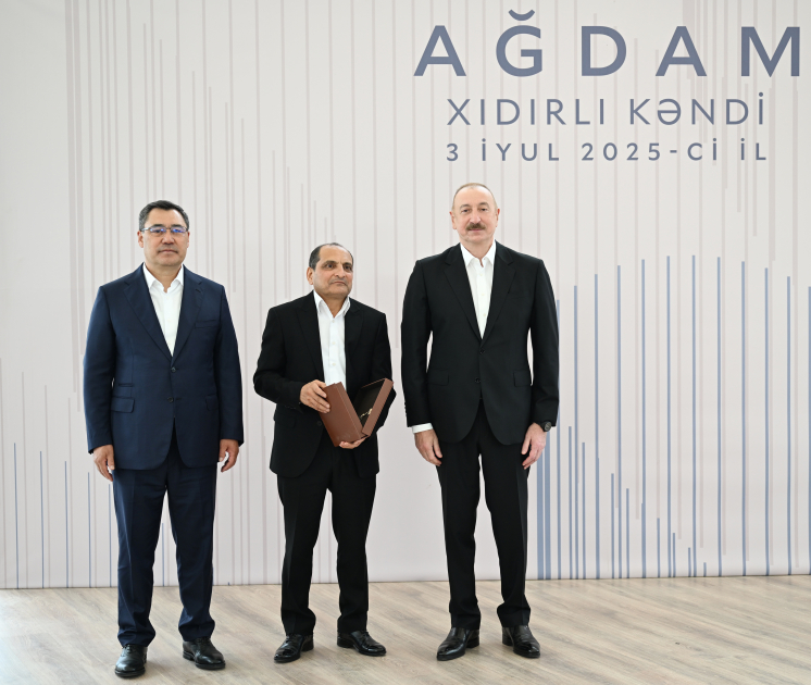 President Ilham Aliyev, President Sadyr Zhaparov attend opening ceremony of first stage of Khidirli village of Aghdam district (PHOTO/VIDEO)