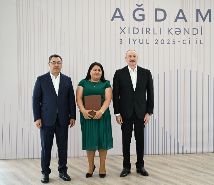 President Ilham Aliyev, President Sadyr Zhaparov attend opening ceremony of first stage of Khidirli village of Aghdam district (PHOTO/VIDEO)