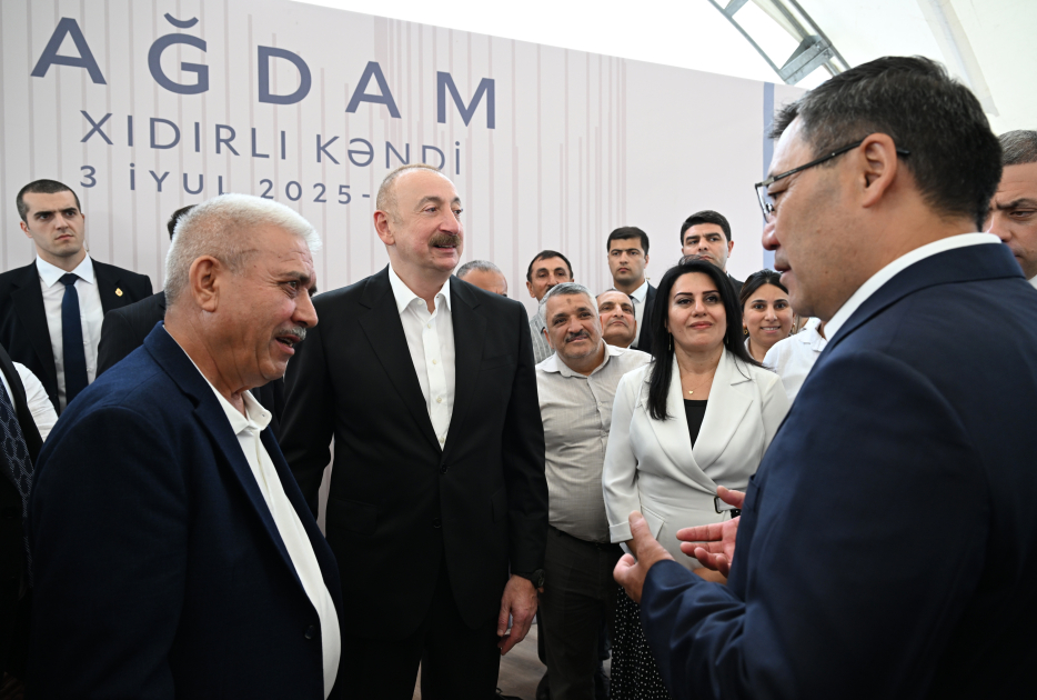 President Ilham Aliyev, President Sadyr Zhaparov attend opening ceremony of first stage of Khidirli village of Aghdam district (PHOTO/VIDEO)