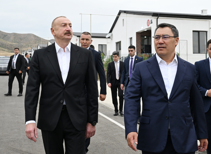 President Ilham Aliyev, President Sadyr Zhaparov attend opening ceremony of first stage of Khidirli village of Aghdam district (PHOTO/VIDEO)