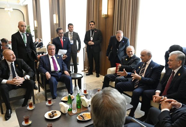 President Ilham Aliyev, ECO Summit leaders gathered over tea in Khankendi (PHOTO/VIDEO)