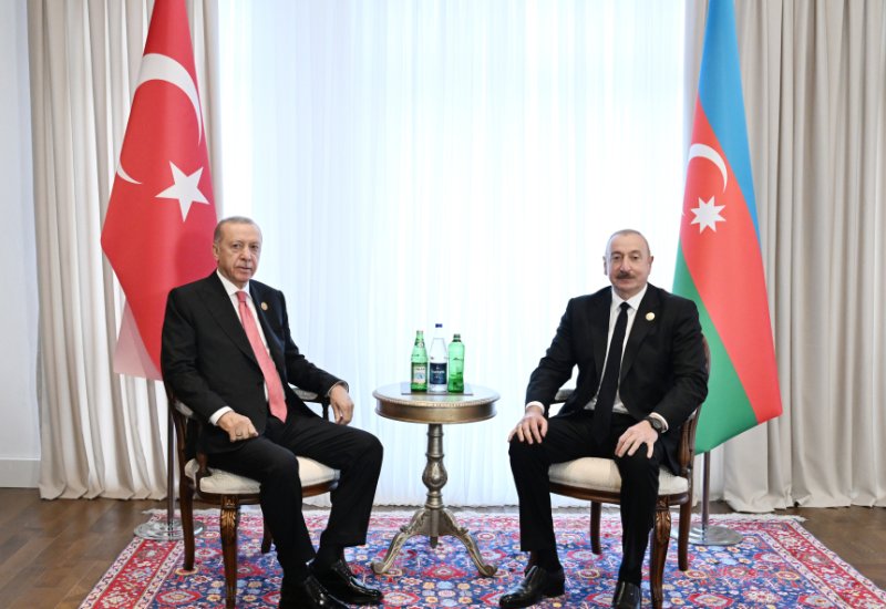 President Ilham Aliyev meets with Turkish President Recep Tayyip Erdoğan in Khankendi (PHOTO)