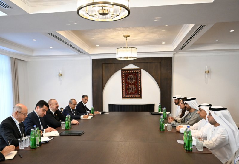 President Ilham Aliyev receives UAE Minister of Industry and Advanced Technology in Khankendi (PHOTO)