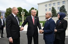 Sincere conversation between President Ilham Aliyev, President Erdoğan, and PM Sharif in Khankendi (PHOTO/VIDEO)
