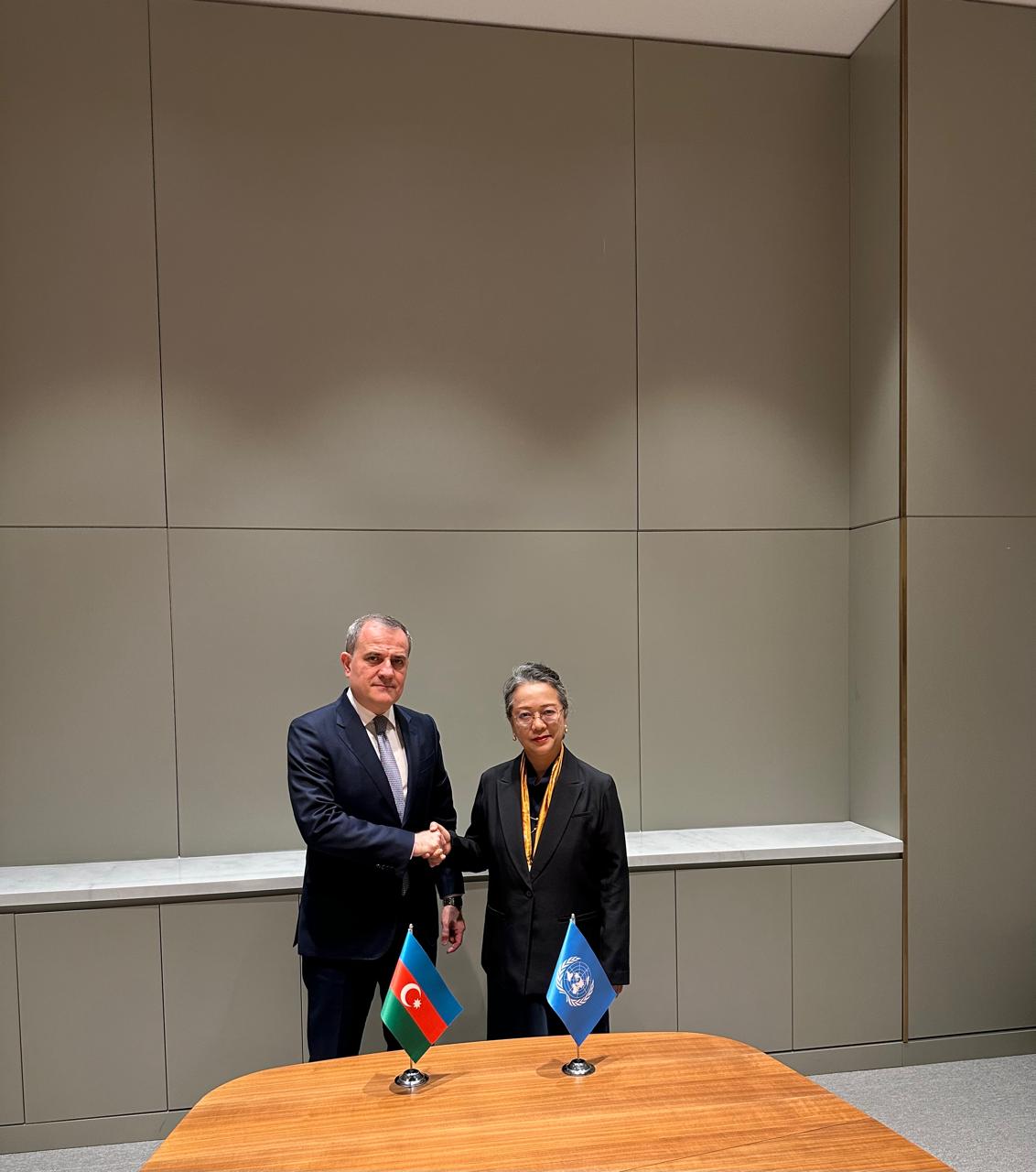 Azerbaijani FM meets with UN Deputy Secretary General (PHOTO)