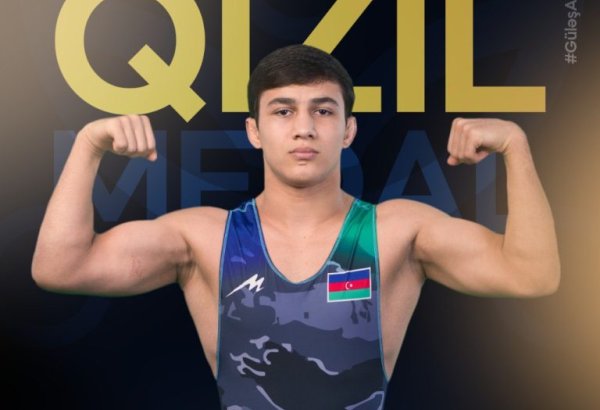 Azerbaijani wrestler wins gold at U20 European Wrestling Championship (PHOTO)